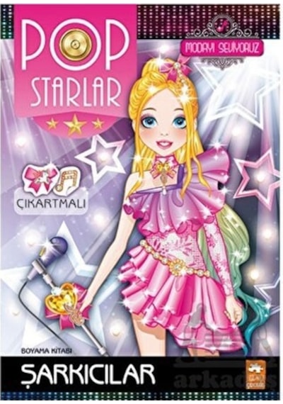Pop Starlar Şarkıcılar - Modayı Seviyoruz - Çıkarmalı Boyama Kitabı - Zivile Agurkyte - Eksik Parça
