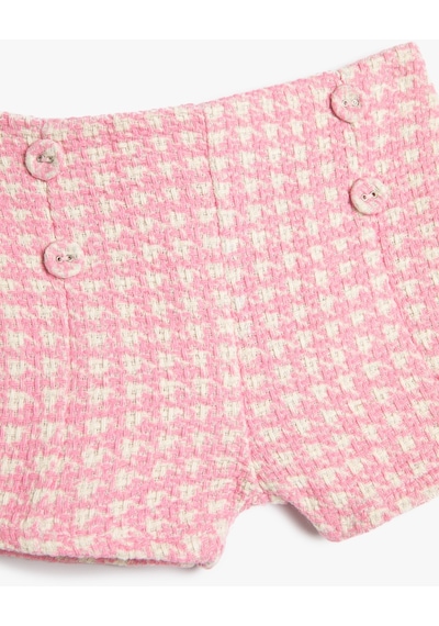Koton Tüvit Şort Süs Düğme Detaylı Kazayağı Desenli Pembe Desenli 3smg40056aw 3SMG40056AW2D5 Pembe Koton Tüvit Şort Süs Düğme Detaylı Kazayağı Desenli Pembe Desenli 3smg40056aw 3SMG40056AW2D5 Pembe