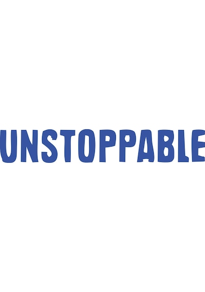 Unstoppable Araba Sticker 17x17 Cm Mavi