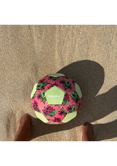 Waboba Artist Plaj Futbol Topu Tropikal Çiçek Desenli Su Geçirmez Deniz Futbol Topu 8,5inç 5 Numara
