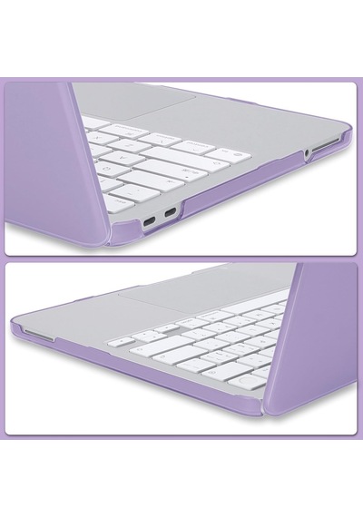 Macbook Neo 13 İnç A18 Pro A3404 Kılıf Kristal Ön Arka Şeffaf Kapak Mor
