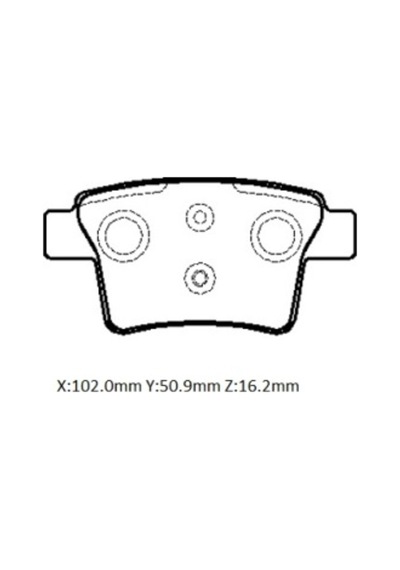 Ford Mondeo- 05/07 Arka Fren Balatası 1,8/2,0/2,2/2,5 Disk 102x50,9x16,2 Bramax 4s71-2m008-ab