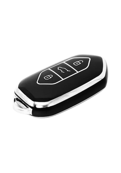Autohan Keys Togg T10x T10f Akıllı Anahtar Kılıfı, 3 Tuşlu, Nano Koruma Siyah-gümüş