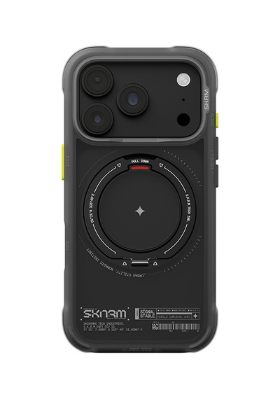 İphone 18 Pro Max Uyumlu Kılıf M-safe Şarj Özellikli Airbagli Standlı Skinarma Atlas Kapak Siyah