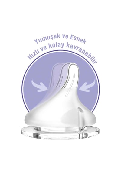 Lansinoh 76030 Natural Wave Biberon Emziği 2'Li Hızlı Akış