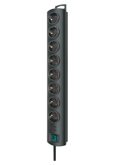 Brennenstuhl Primera Line 8'li Priz 2 Metre Siyah