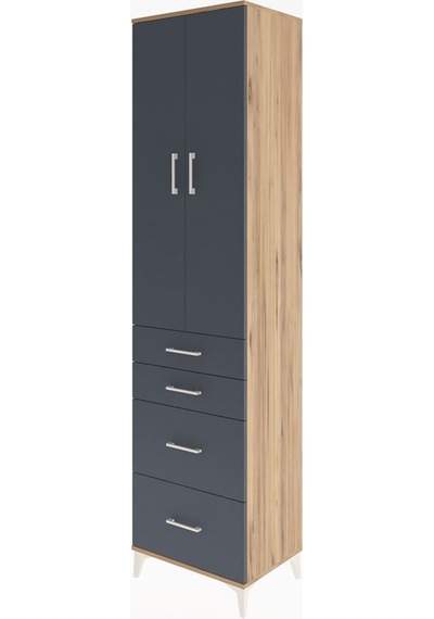 Hyperion Dolap 4 Raflı 4 Çekmeceli 2 Kapaklı 60x44x243 Çam-antrasit Atlas Çam Hyperion Dolap 4 Raflı 4 Çekmeceli 2 Kapaklı 60x44x243 Çam-antrasit Atlas Çam
