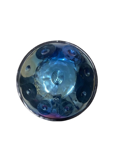 Hang Drum, Handpan Space Drum Nitrided Parlak Mavi Steel Drum 9 T
