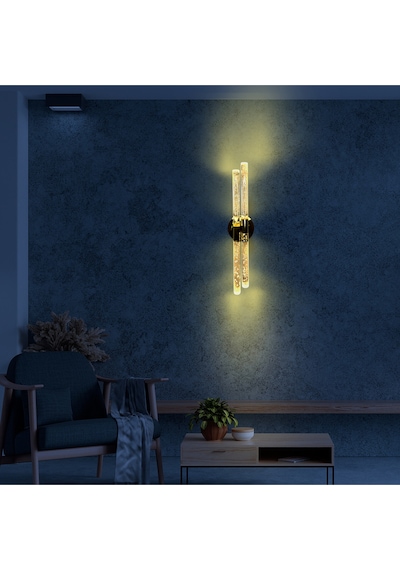 Bh Bubblelight Dubble Şık Ve Zarif Modern Led Duvar Aplik Gümüş Elektrikli Kumandalı Gümüş