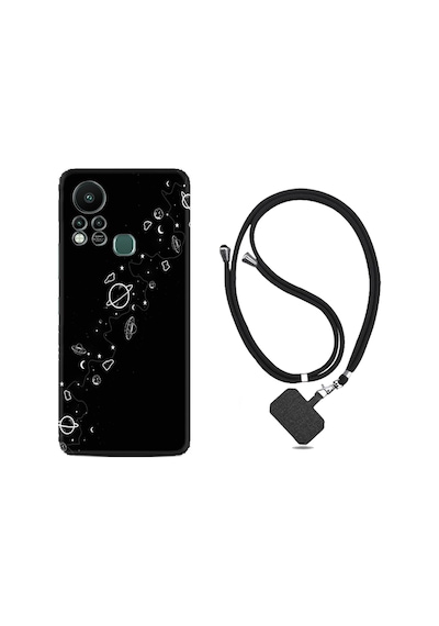 Infinix Hot 11S Kılıf İpli Boyun Askılı Desenli Silikon Planet 1620