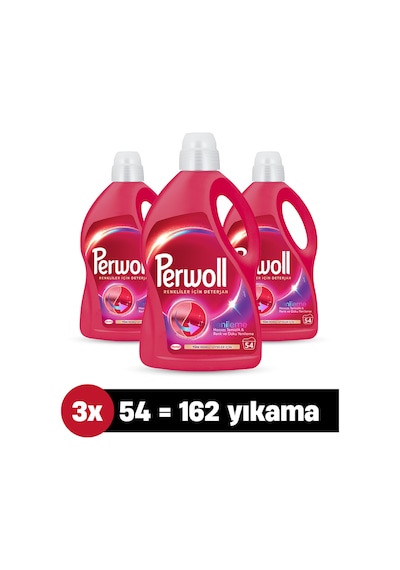 Perwoll Renkli Yenileme Hassas Bakım Sıvı Çamaşır Deterjanı 3 x 2970 ML