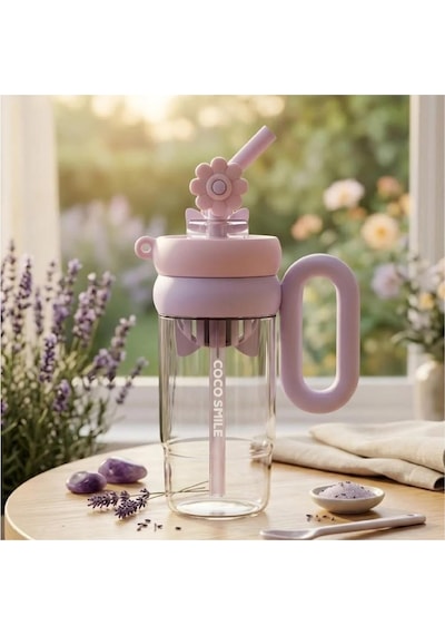 Cocosmile 1000ml Tritan Su Matarası Sporcu Su Şişesi Purple Cs8832 Açık Mor