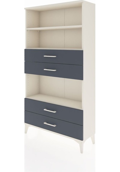 Arges Dolap 3 Raflı 4 Çekmeceli 88x30x163 Aytaşı-antrasit Aytası