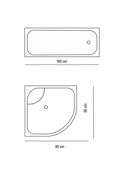 Banyo Perdesi 1x180x200 Tek Kanat Duş Perdesi Halka  8952 Diğer