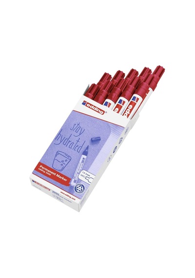 3000 Permanent Markör Kırmızı - 10 Kalem - 1,5-3 Mm Yuvarlak Uç