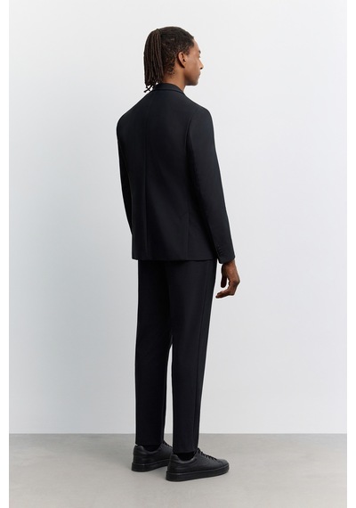 Avva Erkek Siyah Mono Yaka Kırışmayan Teknik Kumaş Comfort Slim Fit Ceket A62y4009 Avva Erkek Siyah Mono Yaka Kırışmayan Teknik Kumaş Comfort Slim Fit Ceket A62y4009