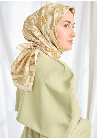 Silk Home Twill İpek Eşarp - 11542-12 Krem