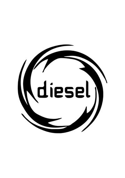 Diesel Depo Kapağı Oto Özel Yeni Sticker Siyah 15 X 15 Cm