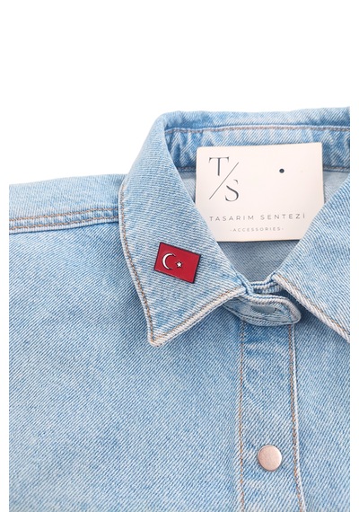 Rozet Çanta Şapka Takı Aksesuar Türk Bayrağı Ay Yıldız Sancak