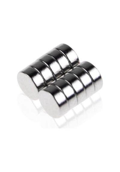 100 Adet Çap 5Mm X Kalınlık 2Mm Silindir Güçlü Neodyum Mıknatıs N11.2447
