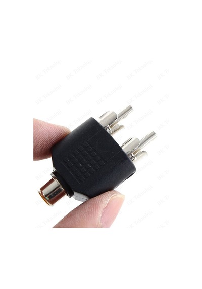 RCA Dişi - 2 RCA Erkek Y Splitter Ses Adaptörü Dönüştürücü