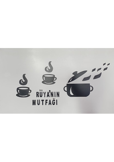 Duvar Süsü Mutfak İçin Siyah