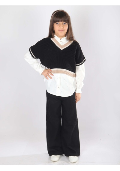 Xo Kids Kız Çocuk Elbise 9-14 Yaş 8802 Bej