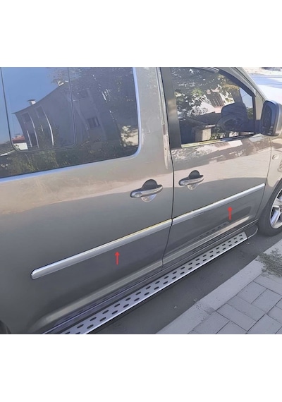 Ebal Otomotiv VW Caddy Krom Yan Kapı Çıtası 4 Parça 2004-2015 P. Çelik