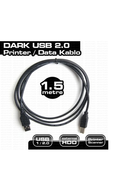 Drl Premium Usb 2.0 Yazıcı Kablosu 1.5 Metre - Yüksek Hızlı Tarayıcı Ve Data Kablosu 1,5m