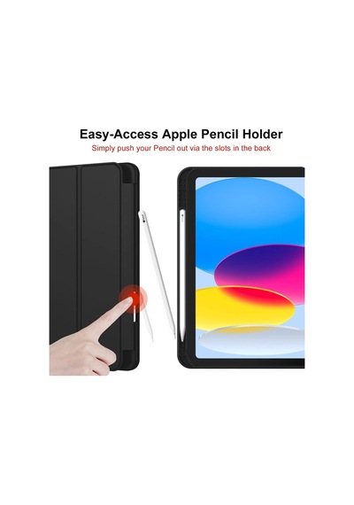 Apple Uyumlu iPad 11.nesil 2025 / 10.nesil 2022 Kalem Bölmeli Standlı Smart Kılıf Kapaklı Kılıf