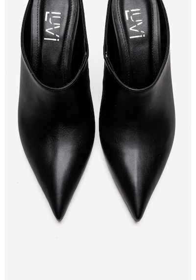 Luvishoes Senso Siyah Cilt Sivri Burunlu Kadın Dolgu Topuklu Terlik Siyah Luvishoes Senso Siyah Cilt Sivri Burunlu Kadın Dolgu Topuklu Terlik Siyah
