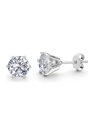 Swarovski Zirconia Taşlı Mega Prenses Tektaş Gümüş Küpe