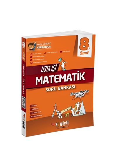 Gizli Yayınları 2025 8. Sınıf Matematik Usta İşi Soru Bankası + Kavram Haritası