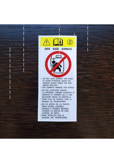 12Cm Airbag Sticker Etiket Yapıştırma 2 Adet