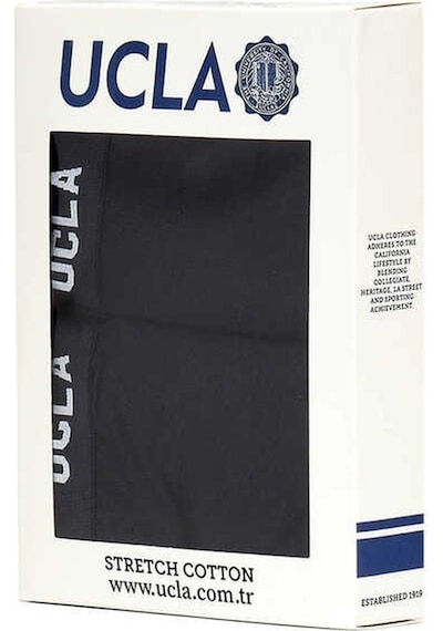 Ucla Irvıne Lacivert Bel Bantlı Jakarlı Standard Fit Erkek Boxer Lacivert