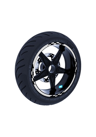 Moto GP Yarış Bayraklı Süt Beyaz Jant Şeridi Sticker Çınar Extreme