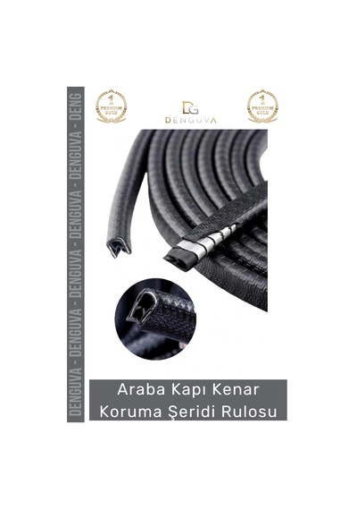 Korumafitili Esnek Dayanıklı Kauçuk Metal Klipsli Araç Kapı Bagaj Kenar Darbe Koruma Fitil Şeridi