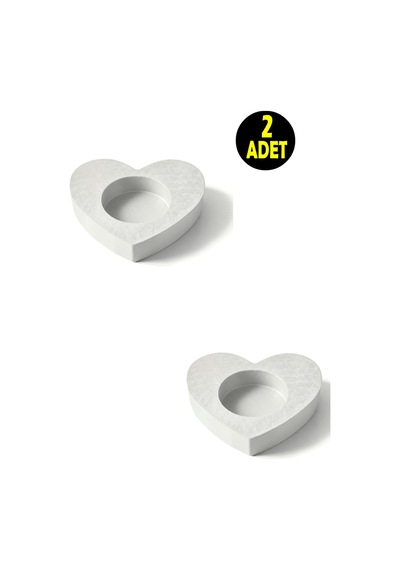 2 Adet Gri Suda Havuzda Yüzen Suya Batmayan Restoran Cafe Bar Ev İçin Kalp Şeklinde Tealight Mumluk