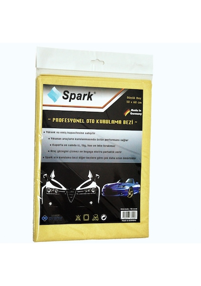 Spark 6310 Mikrofiber Güderi Süper Lüx Oto Kurulama Bezi 50X60 Cm 12 Adet