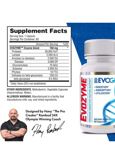 Evogen Evozyme Digestive Enzymes Enzymes Digestion Absorption Nut