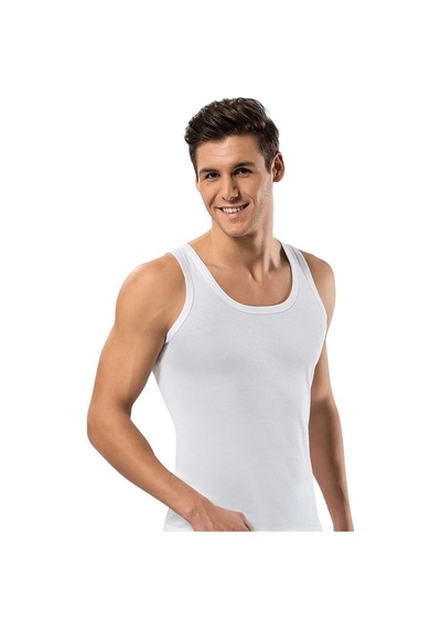 Erdem 3 Adet 1110 Ribana Penye Beyaz Atlet Erkek % 100 Pamuk Abani Classic 3 Beyaz