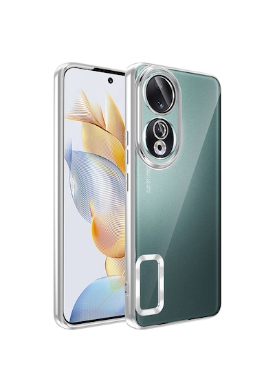 Zore Honor 90 Kılıf Kamera Korumalı Logo Gösteren Omega Kapak - Siyah Siyah