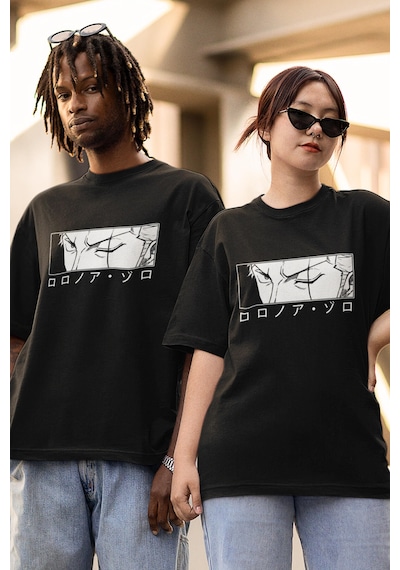 Anime Roronoa Zoro Face White Tişört