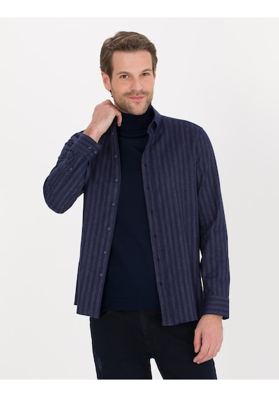 Pierre Cardin Erkek Lacivert Gömlek Desenli 50262464-vr033 Lacivert