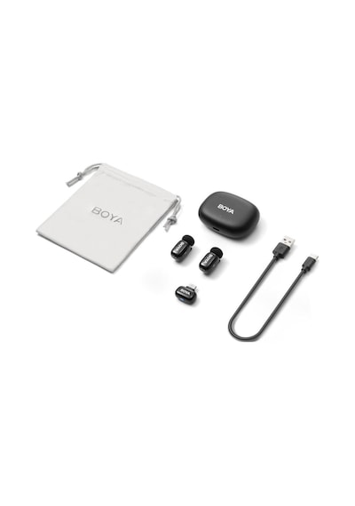 Boya Mini 2 Aı Kablosuz Yaka Mikrofonu Type-c Mat Siyah - Sku02