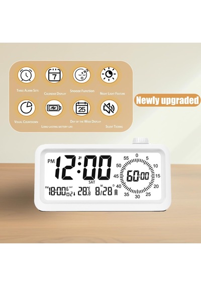 Dijital Mutfak Zamanlayıcı, 60 Dakika Görsel Zamanlayıcı Çalar Saat Çift Ekranlı Lcd Zaman Hatırlatma, Çocukların Sınıf Öğrenimi İçin Ev Okul Öğrenme Araçları, Öğretmen Masa Saati Çok Renkli