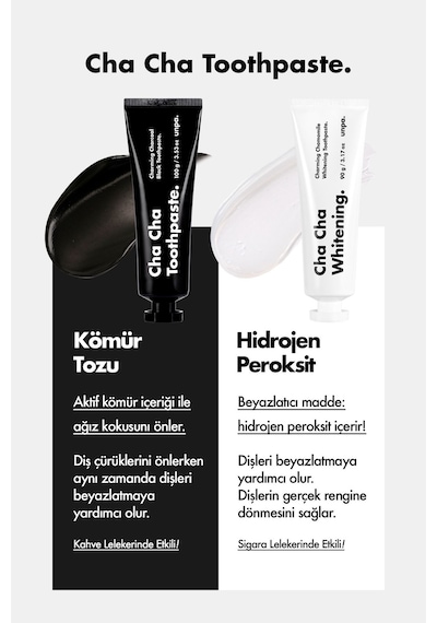 Unpa Kahve ve Sigara İçenler İçin Kore Beyazlatıcı Vegan Diş Macunu UNPA Cha Cha White Toothpaste