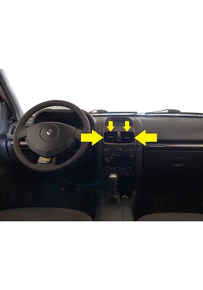 Renault Clio 2 Havalandırma Izgarası Orta Petek 2004-2009 Enjeksiyon Üretim Siyah