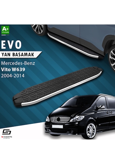 S-dizayn Mercedes Vito W639 Uzun Şase Evo Krom Yan Basamak 253 Cm
