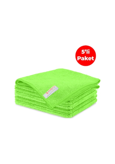 Mulpex Mikrofiber Genel Temizlik Bezi Yeşil 40X40 cm. - 5 Adet